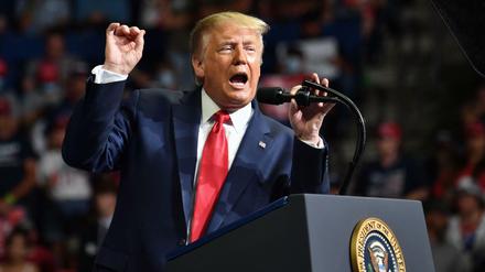 Donald Trump vor seinen Anhängern.
