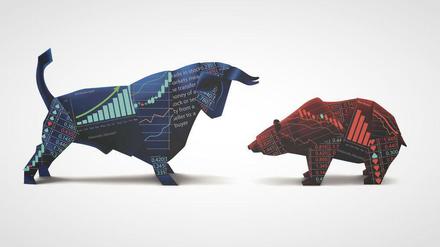Bulle und Bär stehen symbolisch für die Börse.