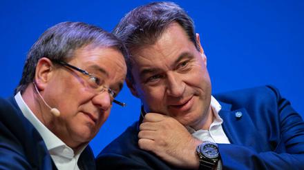 Nicht immer auf einer Linie in der Corona-Krise: Armin Laschet und Markus Söder. 