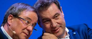 Nicht immer auf einer Linie in der Corona-Krise: Armin Laschet und Markus Söder. 