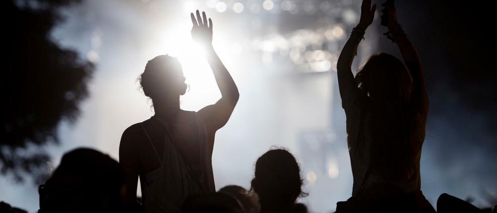 Feiernde bei einem Popfestival.