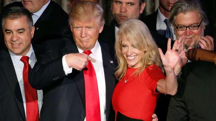 Donald Trump und seine Beraterin Kellyanne Conway.