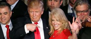 Donald Trump und seine Beraterin Kellyanne Conway. 