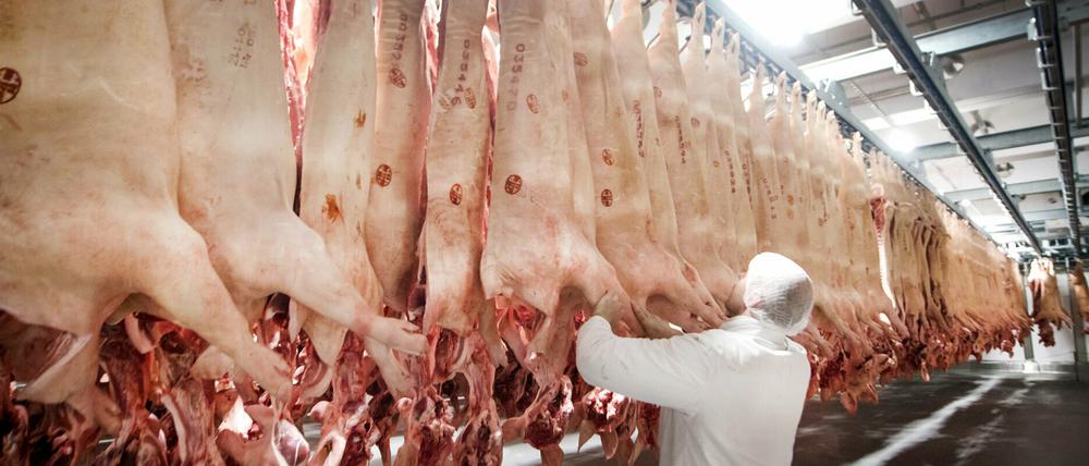 Geschlachtete Schweine im Tönnies-Werk in Rheda-Wiedenbrück (Archivbild von 2017)