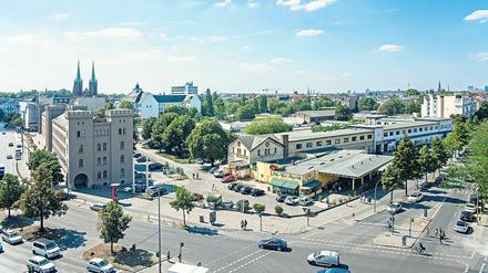 Ein Gebäude auf dem Dragoner Areal in Kreuzberg wurde am Sonntag besetzt. 
