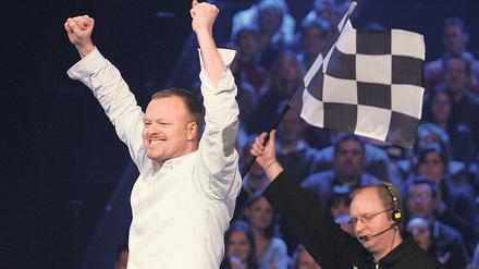 Schaut er noch fern? Stefan Raab (hier in „Schlag den Raab“) wird wohl nicht zurückkommen, um die Samstagabendunterhaltung zu retten. Er ist verschwunden – so konsequent, wie noch niemand verschwunden ist, der sich aus dem Fernsehen verabschiedet hat. 