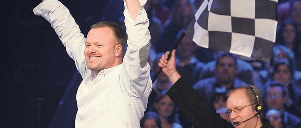 Schaut er noch fern? Stefan Raab (hier in „Schlag den Raab“) wird wohl nicht zurückkommen, um die Samstagabendunterhaltung zu retten. Er ist verschwunden – so konsequent, wie noch niemand verschwunden ist, der sich aus dem Fernsehen verabschiedet hat. 