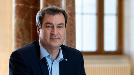 Markus Söder (CSU), Ministerpräsident von Bayern, bei der Sitzung des bayerischen Kabinetts.