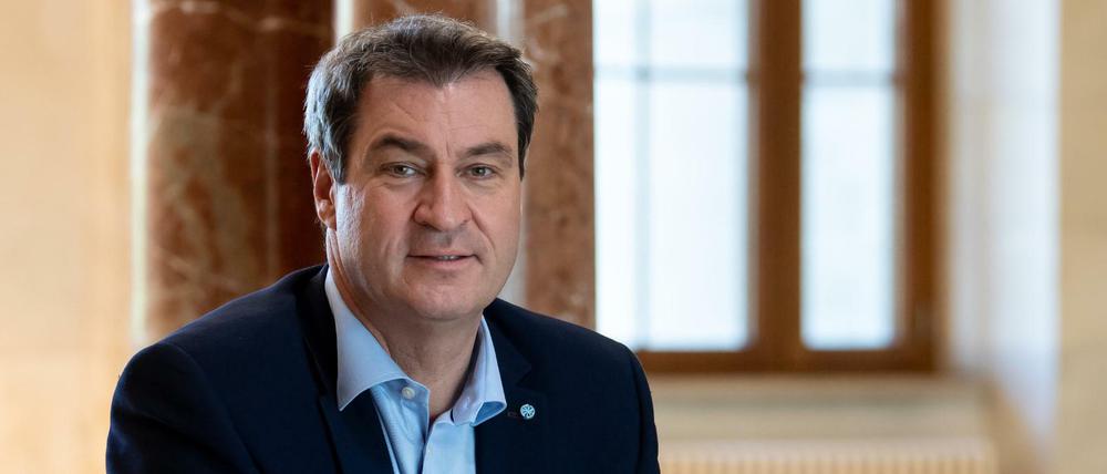 Markus Söder (CSU), Ministerpräsident von Bayern, bei der Sitzung des bayerischen Kabinetts.