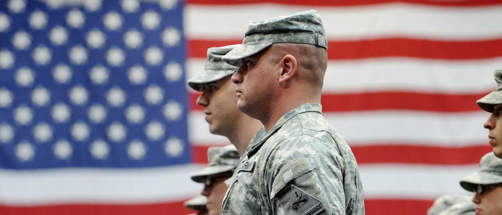 US-Soldaten auf der US-Airbase in Wiesbaden-Erbenheim.