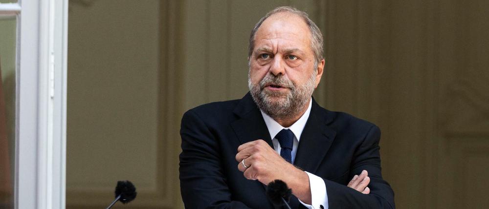 Der neue französische Justizminister Eric Dupond-Moretti während Amtsübergabe in Paris am Dienstag. 