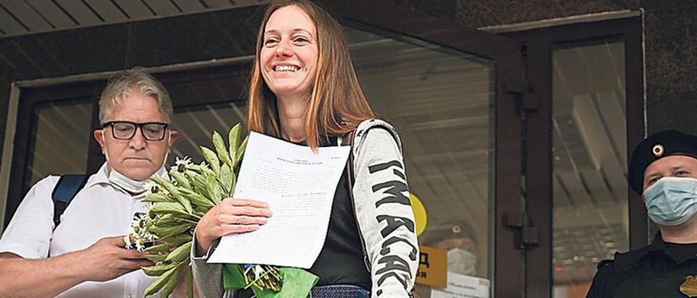 Verurteilt: Swetlana Prokopjewa, Journalistin aus Russland.