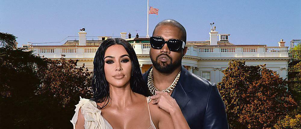 US-Präsident Kanye West und First Lady Kim Kardashian. Diese Fotomontage zeigt eine Realität die längst nicht mehr undenkbar ist.