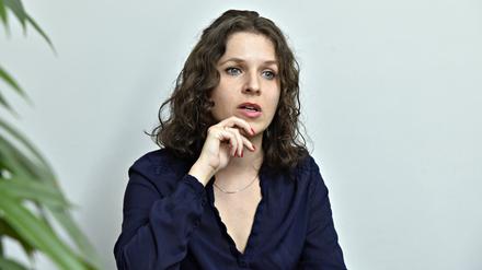 Die Chefin der Berliner Linke-Fraktion, Anne Helm.