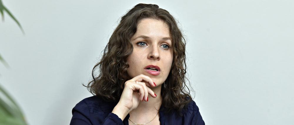 Die Chefin der Berliner Linke-Fraktion, Anne Helm.