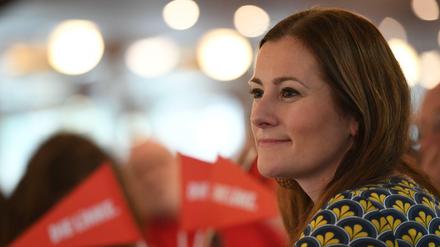Janine Wissler, Fraktionsvorsitzende der Linken im Hessischen Landtag