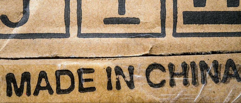 "Made in China" steht auf einer Produktverpackung