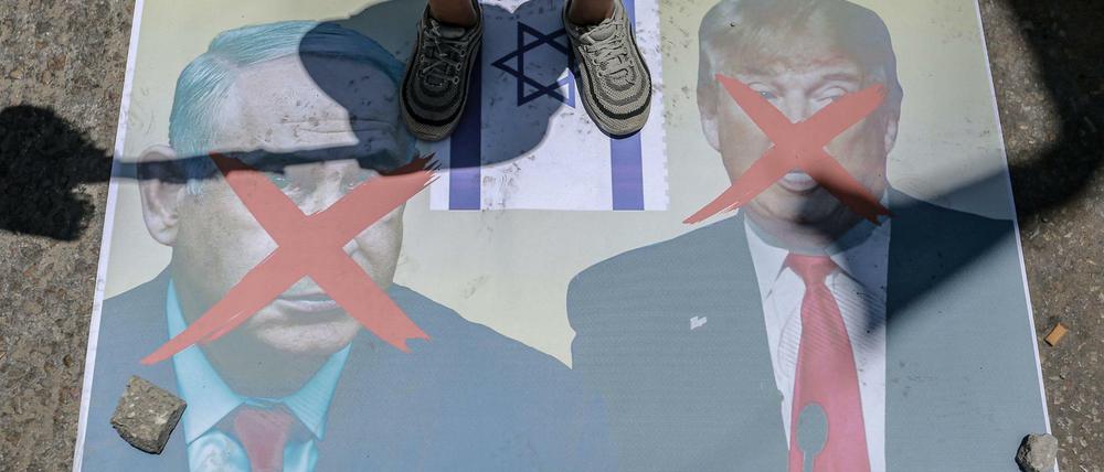 Proteste gegen die Annexionspläne, zu denen sich Israels Premier Netanjahu von US-Präsident Trump ermuntert sieht. 