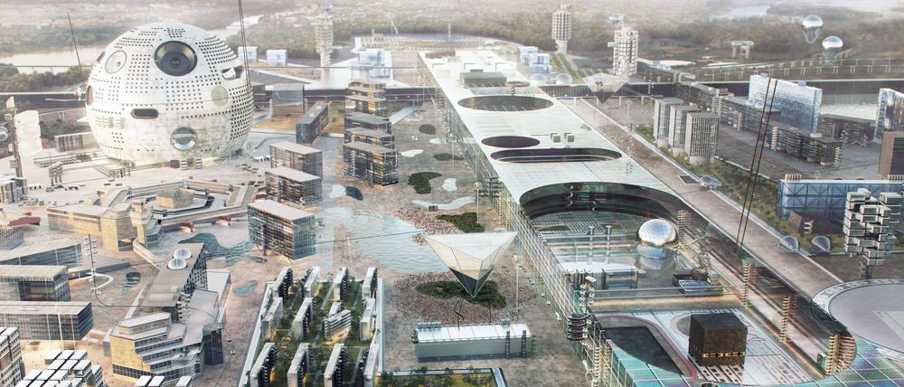 Der Entwurf von Pedro Pitarch aus Madrid bekam den fünften Preis und entwickelt eine Vision für den bald vom Netz gehenden Flughafen Tegel.