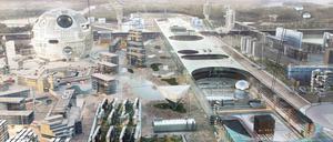 Der Entwurf von Pedro Pitarch aus Madrid bekam den fünften Preis und entwickelt eine Vision für den bald vom Netz gehenden Flughafen Tegel.