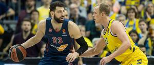 Euroleague-Star: Auch Alba Berlins Luke Sikma (rechts) hatte es in der vergangenen Saison mit Tornike Shengelia zu tun.