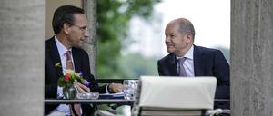 Durch Wirecard unter Druck: Bundesfinanzminister Olaf Scholz (rechts) und sein Staatssekretär Jörg Kukies. 
