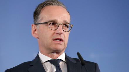 Heiko Maas (SPD), Außenminister, bei einer Pressekonferenz.