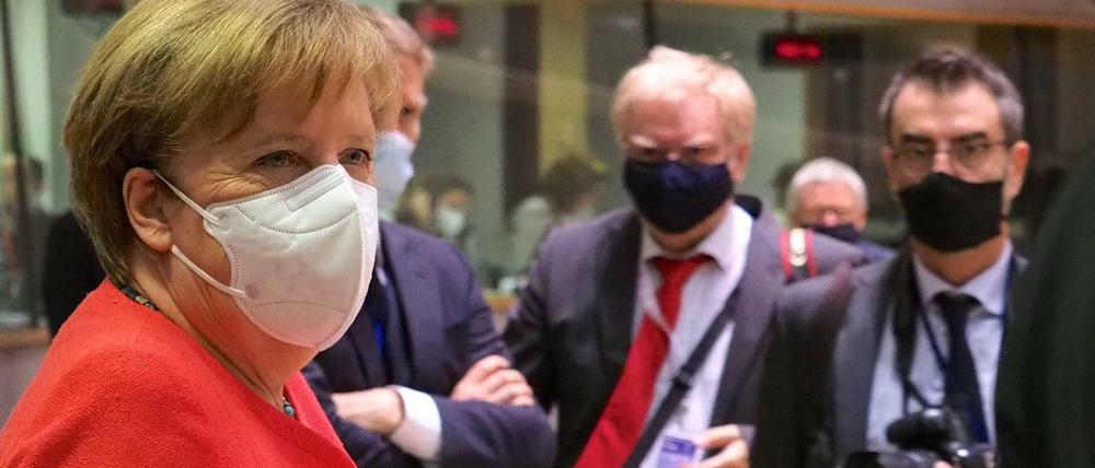 Kanzlerin Angela Merkel am Freitag beim EU-Gipfel.
