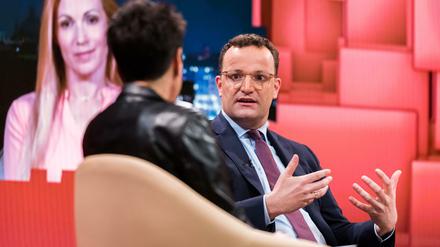 Gesundheitsminister Jens Spahn (CDU) zu Gast bei Dunja Hayali.