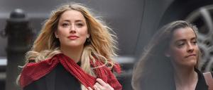Die Schauspielerin Amber Heard kommt zum achten Prozesstag am Gericht. 