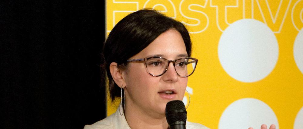 "New York Times"-Meinungsredakteurin Bari Weiss bei einer Podiumsdiskussion 2019 in Austin, Texas.