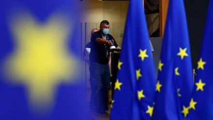 Vorbereitungen zum EU-Gipfel in Brüssel 