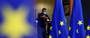 Vorbereitungen zum EU-Gipfel in Brüssel 