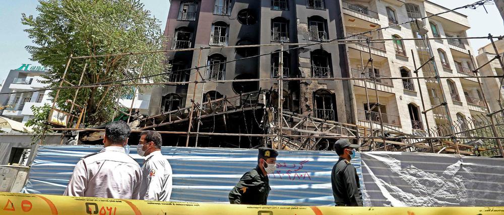Serie von Explosionen in Iran: Gesundheitszentrum, das Anfang Juli in Teheran beschädigt wurde.