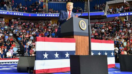Donald Trump bei einem Wahlkampfauftritt.