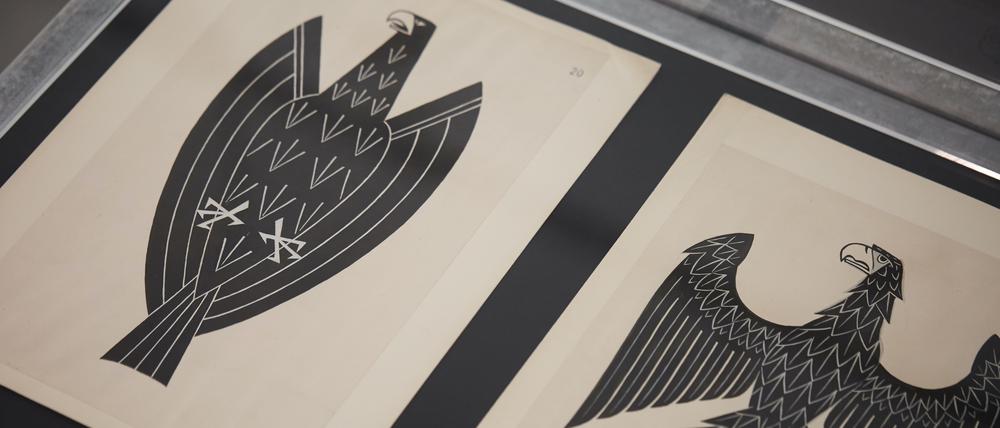 Entwürfe für ein Adler-Wappen.