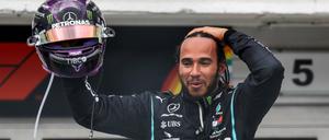 Lewis Hamilton nach seinem Sieg in Ungarn. 