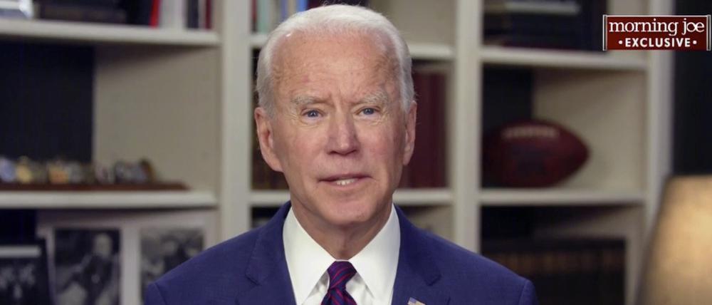 Der demokratischer Präsidentschaftsbewerber Joe Biden gibt Interviews aus seinem Keller.