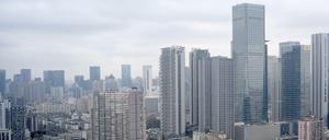 Blick über die chinesische Stadt Chengdu.