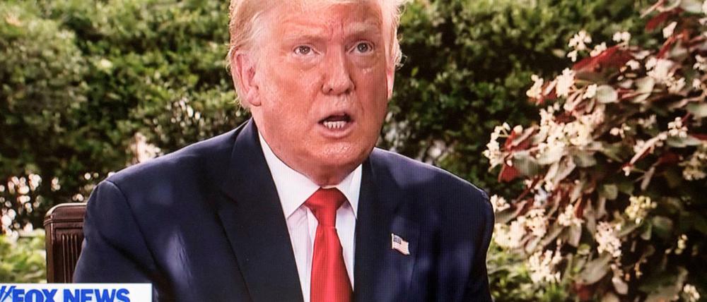 US-Präsident Donald Trump bei seinem Fox-News-Interview am Sonntag.