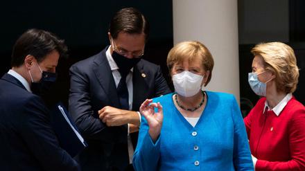Bundeskanzlerin Angela Merkel beim EU-Gipfel in Brüssel.