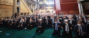 Recep Tayyip Erdogan nahm an den Freitagsgebeten in der Hagia Sophia teil.