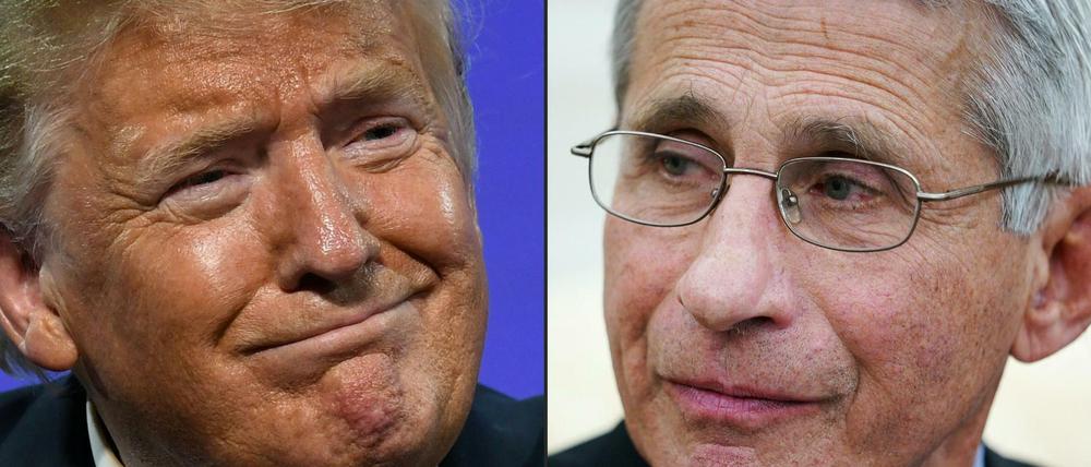 Donald Trump (links) und Anthony Fauci.