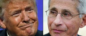 Donald Trump (links) und Anthony Fauci.