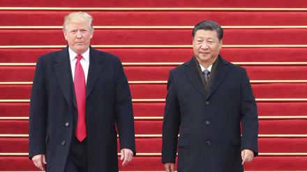 Chinas Präsident Xi Jinping und US-Präsident Donald Trump bei einem Treffen in Peking 2017.