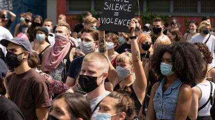 Gegen das Schweigen der Weißen: Protest in Düsseldorf Mitte Juli.