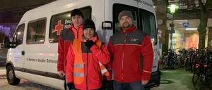 Das Team vom Wärmebus: Franz Neumann, Anna Weis und Oleh Kozachuk (von links)