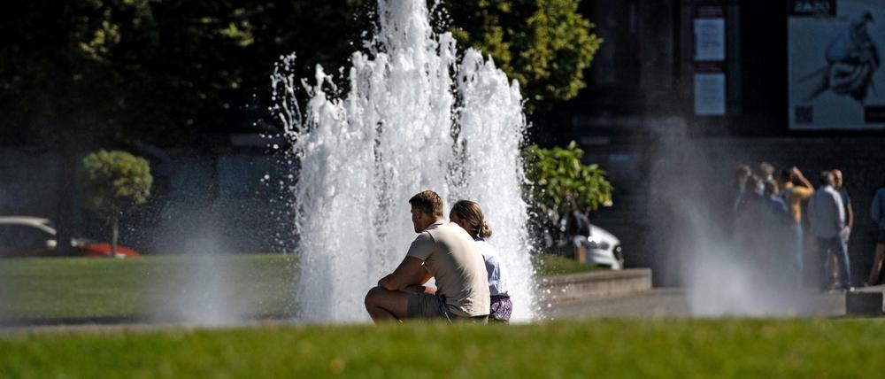 Auch ein Springbrunnen kann eine willkommene Abwechslung sein - wie hier im Lustgarten.