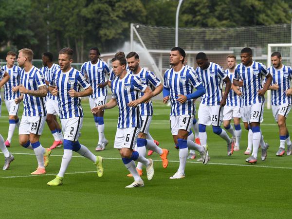Aufgalopp: Herthas Profis sind wieder unterwegs.