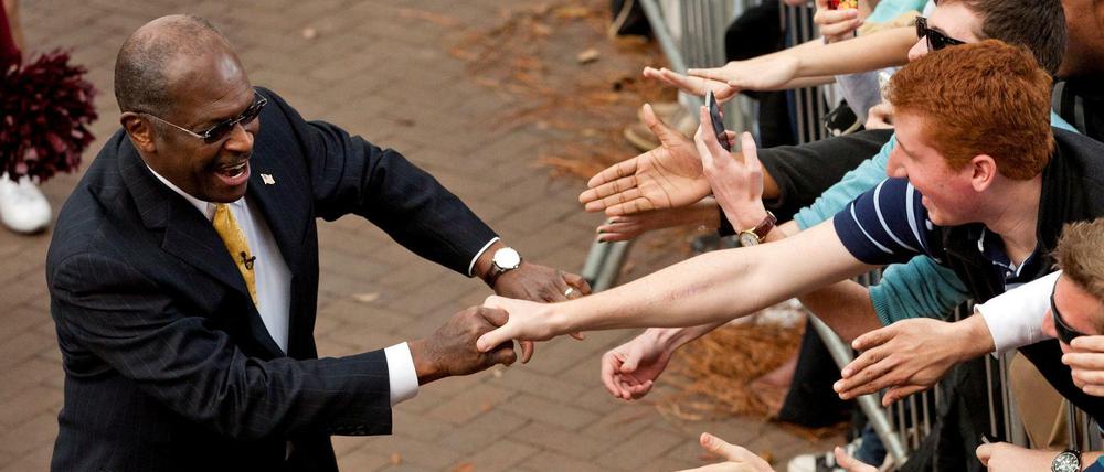 Herman Cain bei einer Wahlkampfveranstaltung 2012 in South Carolina. 